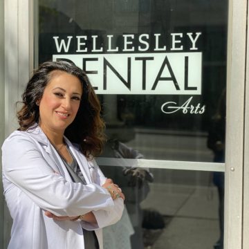 Dr Tania Rohany standing at outside of Wellesley Dental Arts
